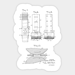 Manufacture for use of labels for bottles Vintage Patent Hand Drawing Sticker